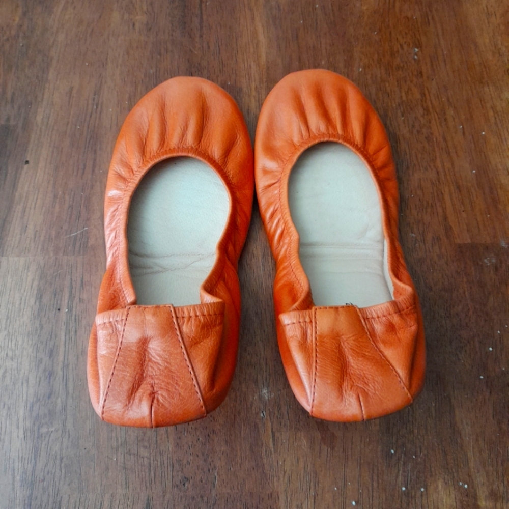 The Storehouse Flats Leather Orange Size 8